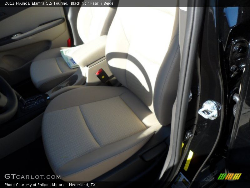 Black Noir Pearl / Beige 2012 Hyundai Elantra GLS Touring