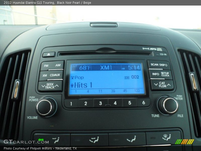 Black Noir Pearl / Beige 2012 Hyundai Elantra GLS Touring