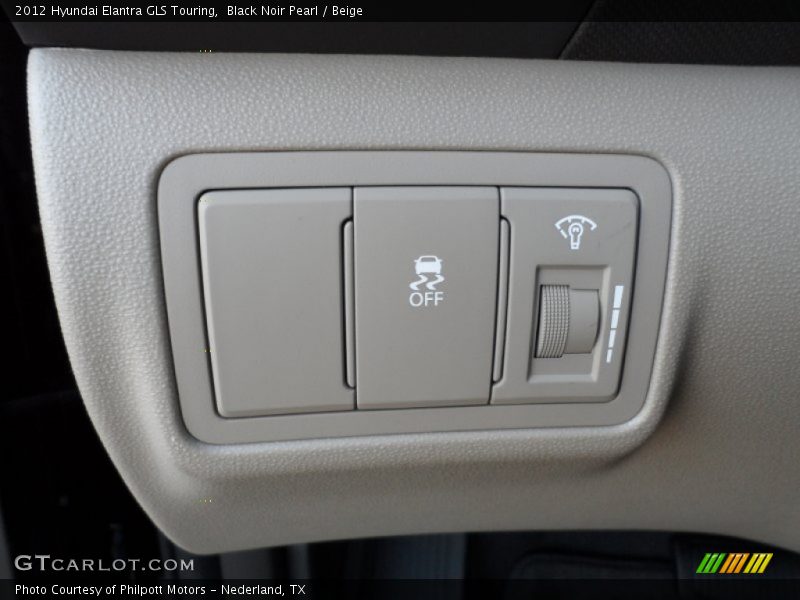 Black Noir Pearl / Beige 2012 Hyundai Elantra GLS Touring