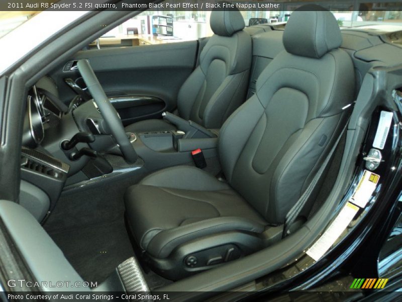  2011 R8 Spyder 5.2 FSI quattro Black Fine Nappa Leather Interior