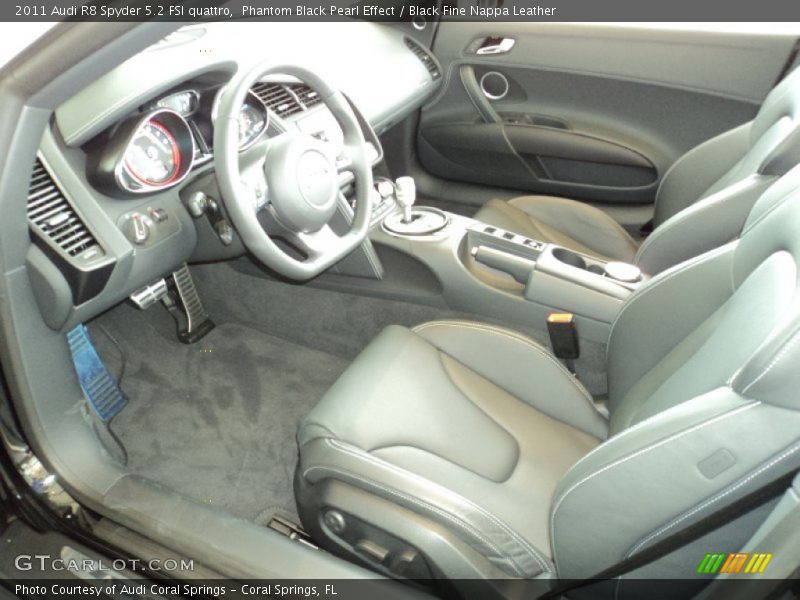  2011 R8 Spyder 5.2 FSI quattro Black Fine Nappa Leather Interior