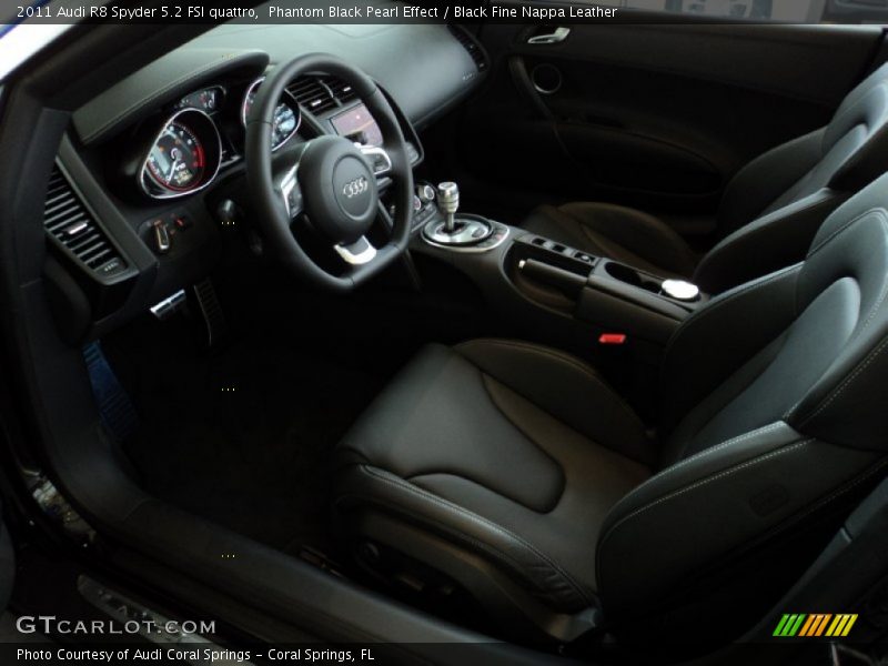 Phantom Black Pearl Effect / Black Fine Nappa Leather 2011 Audi R8 Spyder 5.2 FSI quattro