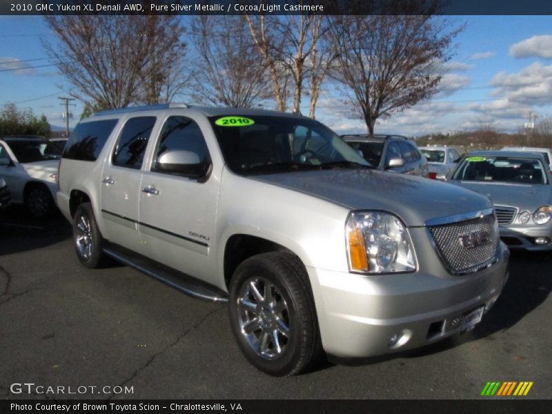 Pure Silver Metallic / Cocoa/Light Cashmere 2010 GMC Yukon XL Denali AWD