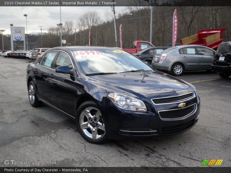 Imperial Blue Metallic / Titanium 2010 Chevrolet Malibu LT Sedan