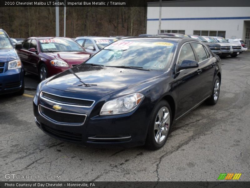 Imperial Blue Metallic / Titanium 2010 Chevrolet Malibu LT Sedan
