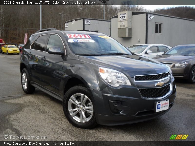 Cyber Gray Metallic / Jet Black 2011 Chevrolet Equinox LT AWD