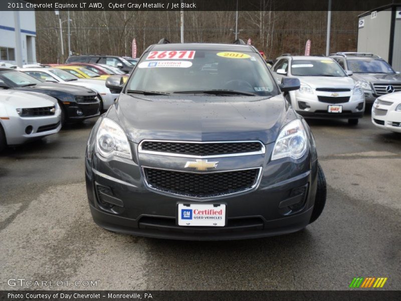 Cyber Gray Metallic / Jet Black 2011 Chevrolet Equinox LT AWD