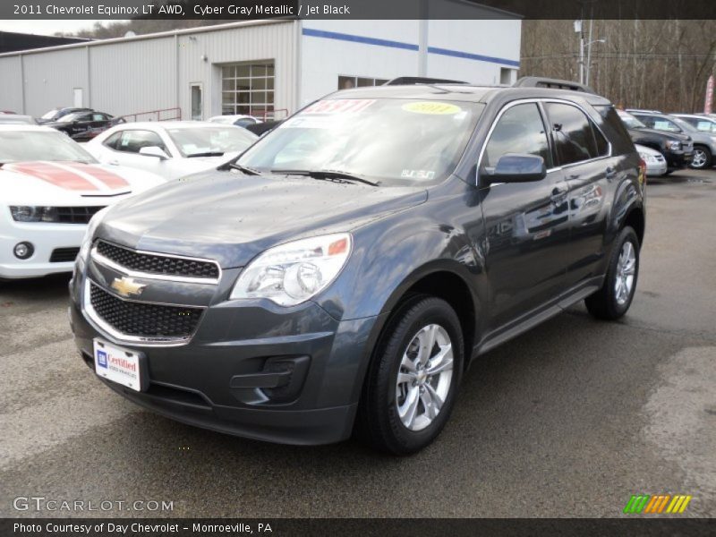 Cyber Gray Metallic / Jet Black 2011 Chevrolet Equinox LT AWD