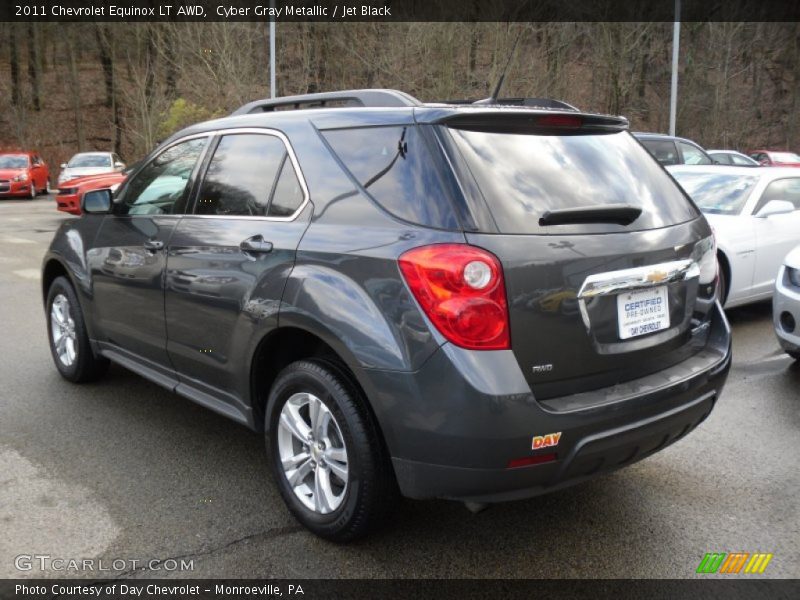 Cyber Gray Metallic / Jet Black 2011 Chevrolet Equinox LT AWD