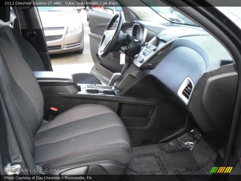 Cyber Gray Metallic / Jet Black 2011 Chevrolet Equinox LT AWD
