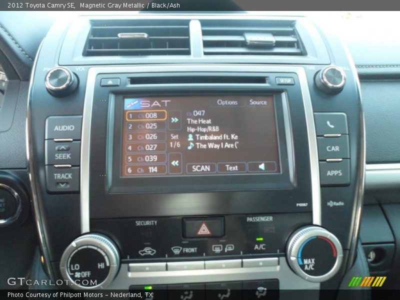 Magnetic Gray Metallic / Black/Ash 2012 Toyota Camry SE