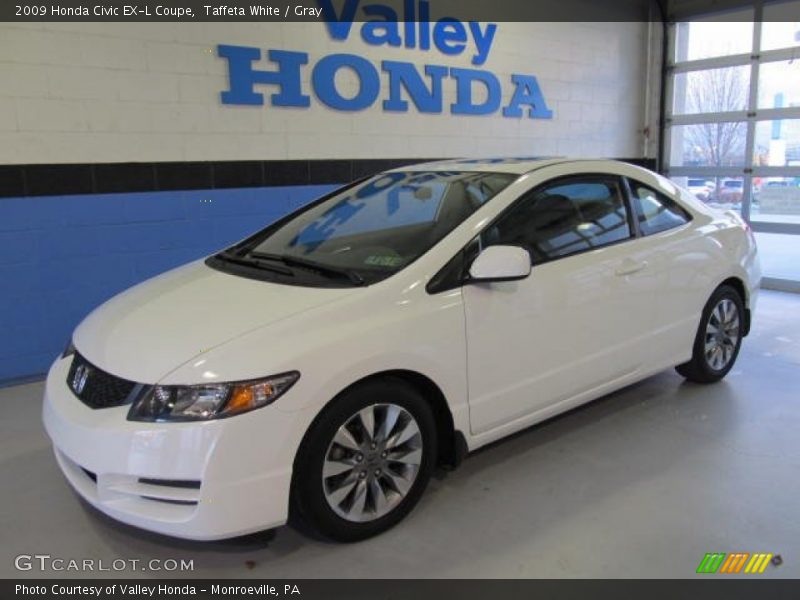 Taffeta White / Gray 2009 Honda Civic EX-L Coupe