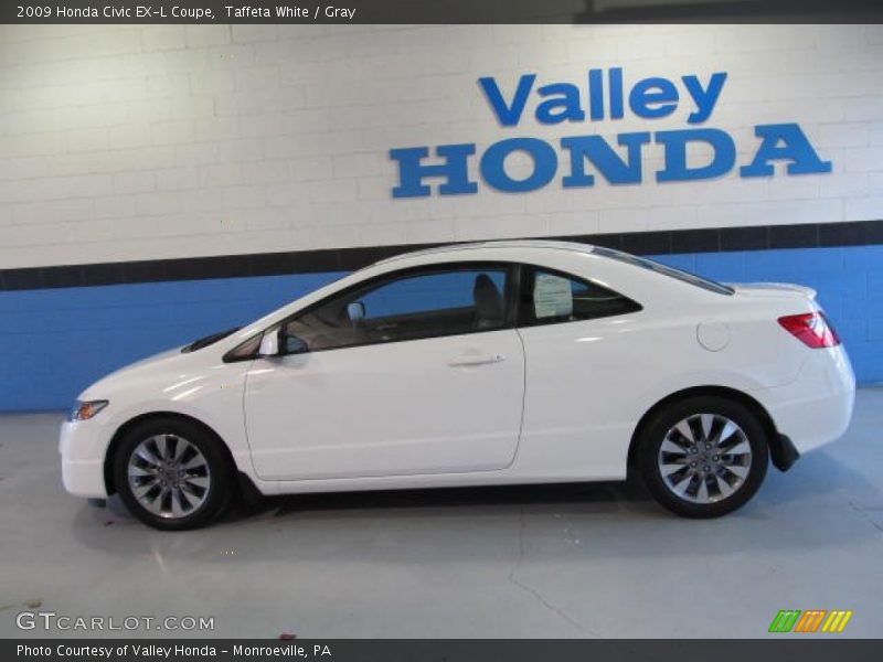 Taffeta White / Gray 2009 Honda Civic EX-L Coupe