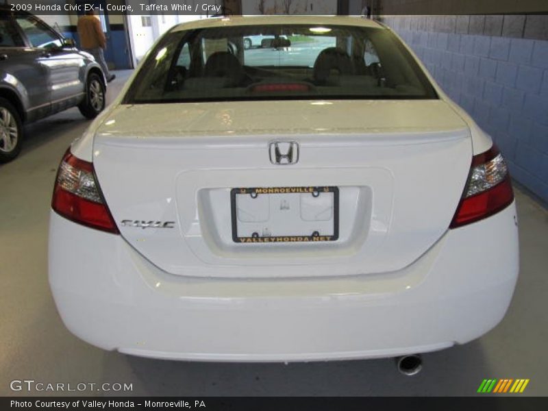 Taffeta White / Gray 2009 Honda Civic EX-L Coupe