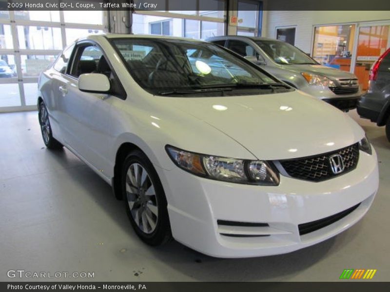 Taffeta White / Gray 2009 Honda Civic EX-L Coupe