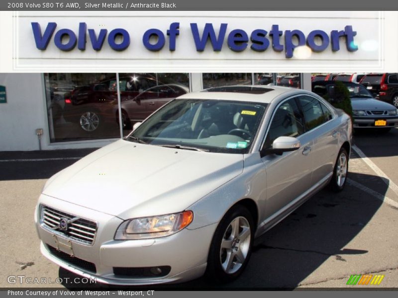 Silver Metallic / Anthracite Black 2008 Volvo S80 T6 AWD