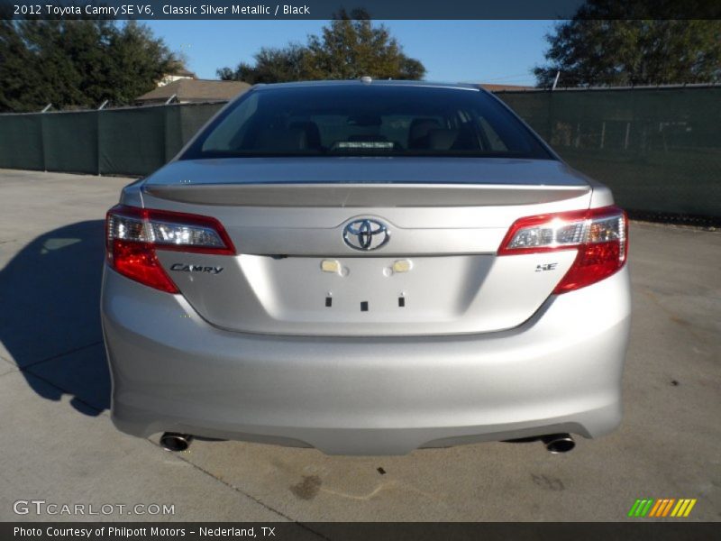 Classic Silver Metallic / Black 2012 Toyota Camry SE V6