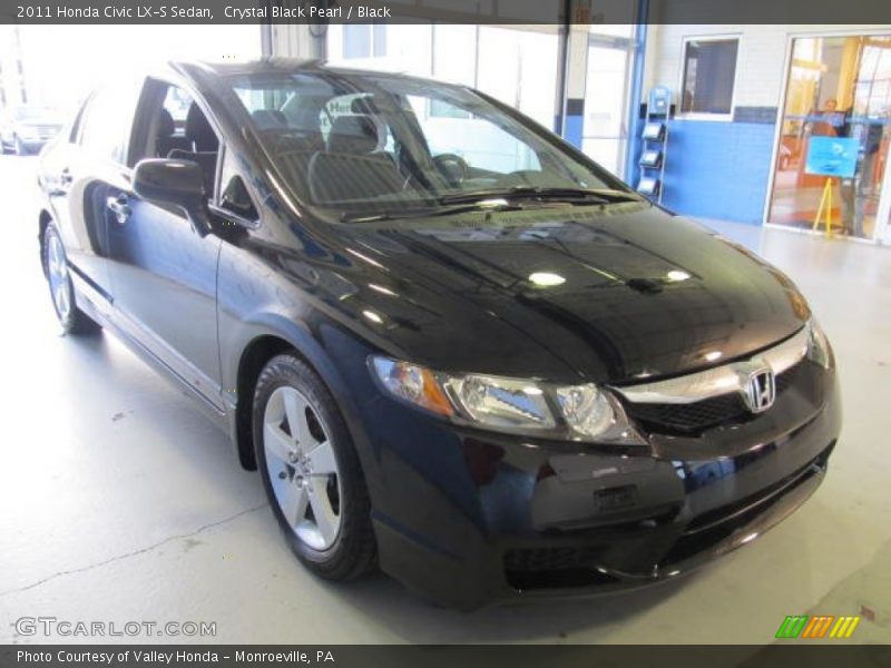 Crystal Black Pearl / Black 2011 Honda Civic LX-S Sedan