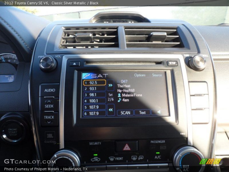 Classic Silver Metallic / Black 2012 Toyota Camry SE V6