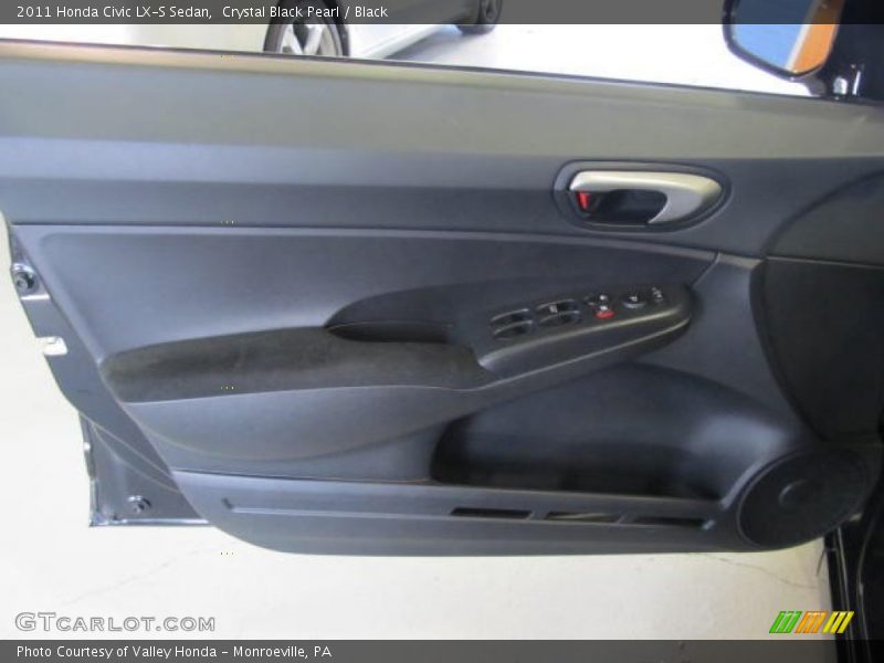 Crystal Black Pearl / Black 2011 Honda Civic LX-S Sedan
