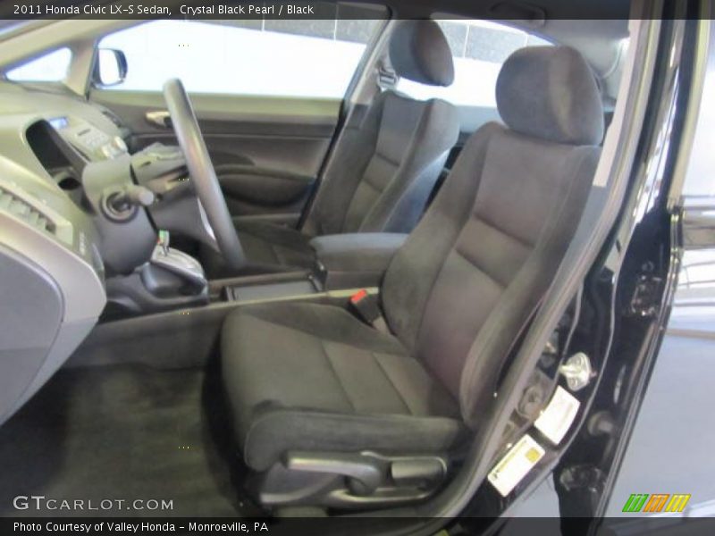 Crystal Black Pearl / Black 2011 Honda Civic LX-S Sedan