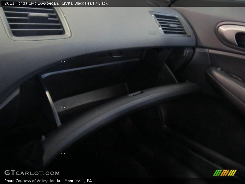 Crystal Black Pearl / Black 2011 Honda Civic LX-S Sedan