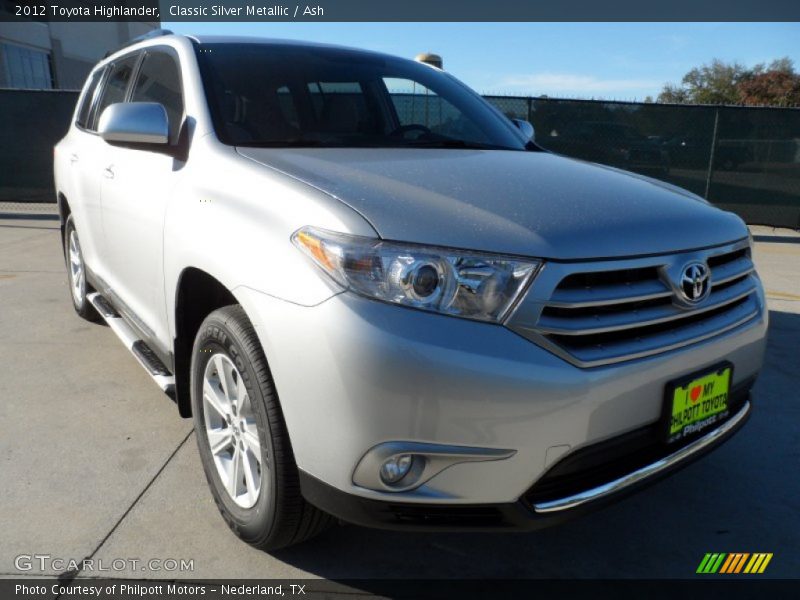 Classic Silver Metallic / Ash 2012 Toyota Highlander