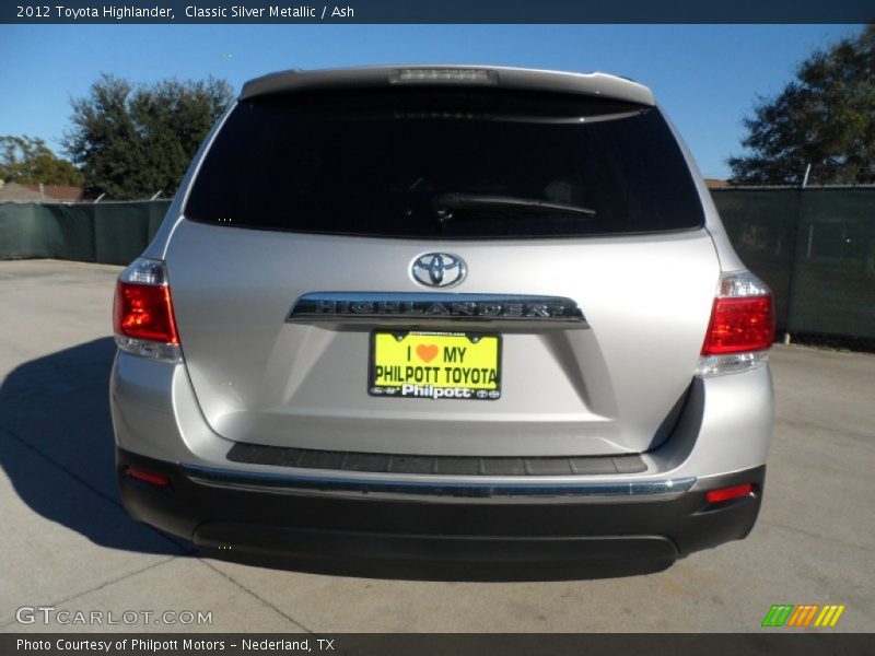 Classic Silver Metallic / Ash 2012 Toyota Highlander