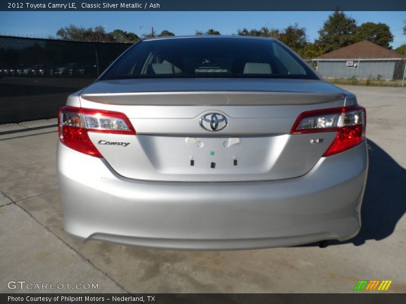 Classic Silver Metallic / Ash 2012 Toyota Camry LE