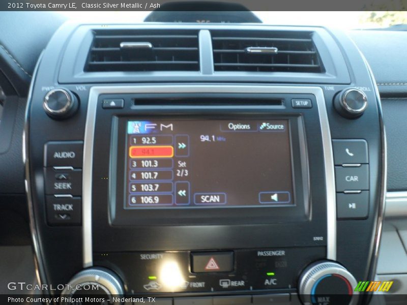 Classic Silver Metallic / Ash 2012 Toyota Camry LE