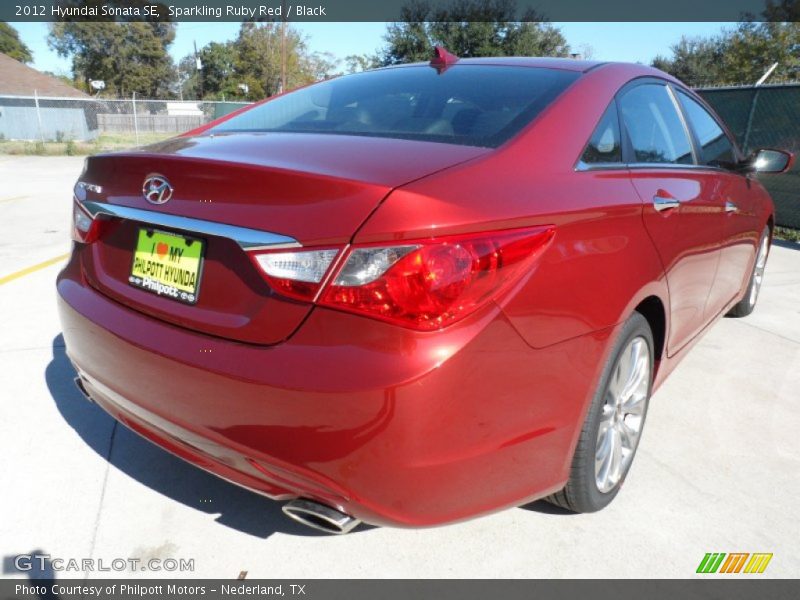 Sparkling Ruby Red / Black 2012 Hyundai Sonata SE