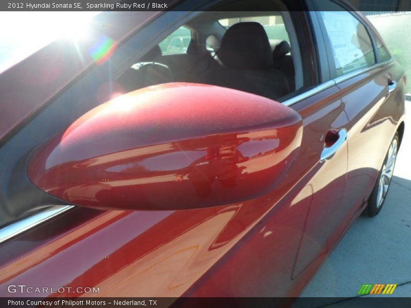 Sparkling Ruby Red / Black 2012 Hyundai Sonata SE