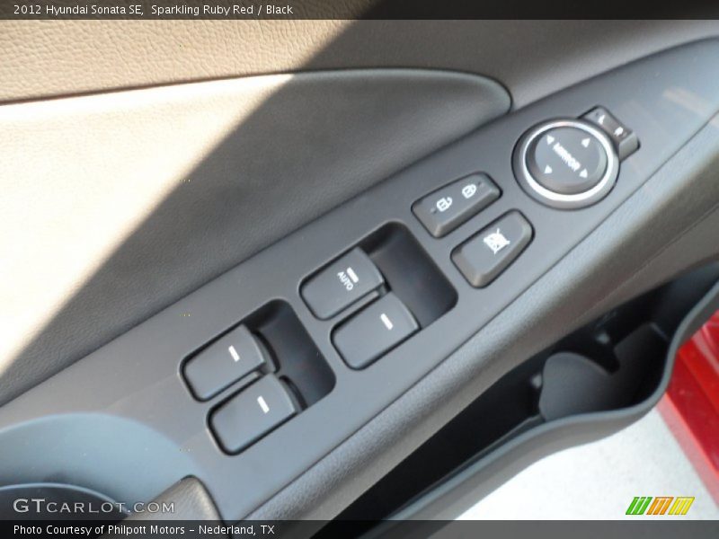 Sparkling Ruby Red / Black 2012 Hyundai Sonata SE