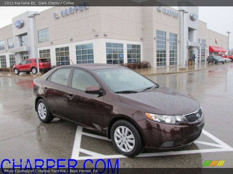 Dark Cherry / Coffee 2011 Kia Forte EX
