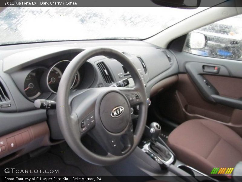 Dark Cherry / Coffee 2011 Kia Forte EX