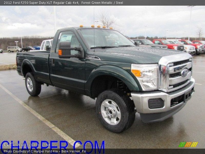 Forest Green Metallic / Steel 2012 Ford F250 Super Duty XLT Regular Cab 4x4