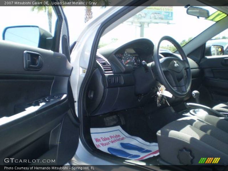 Liquid Silver Metallic / Gray 2007 Mitsubishi Galant DE