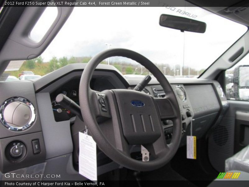 Forest Green Metallic / Steel 2012 Ford F250 Super Duty XLT Regular Cab 4x4