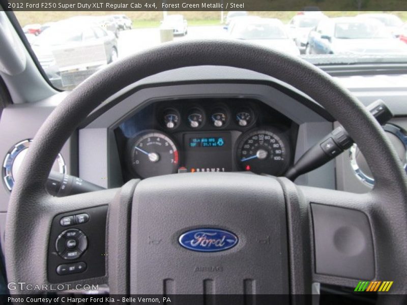 Forest Green Metallic / Steel 2012 Ford F250 Super Duty XLT Regular Cab 4x4