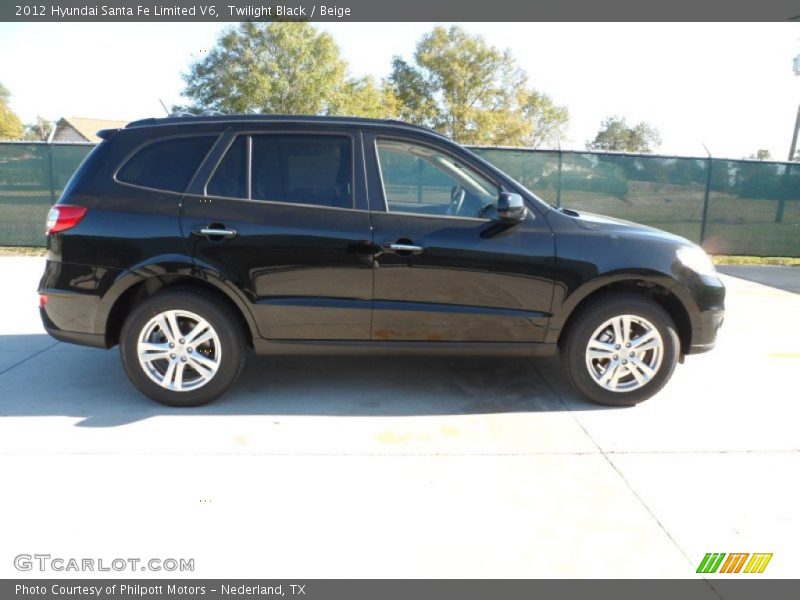 Twilight Black / Beige 2012 Hyundai Santa Fe Limited V6