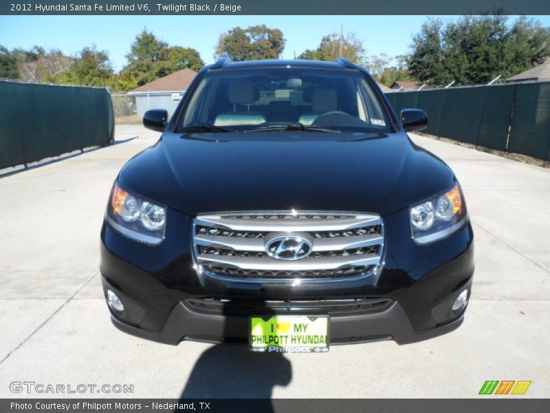 Twilight Black / Beige 2012 Hyundai Santa Fe Limited V6