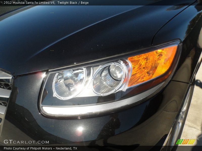 Twilight Black / Beige 2012 Hyundai Santa Fe Limited V6