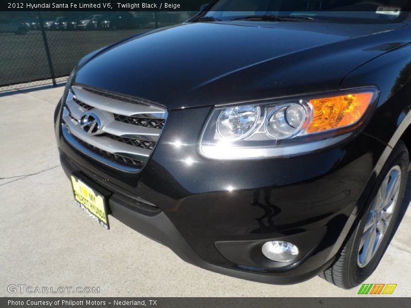 Twilight Black / Beige 2012 Hyundai Santa Fe Limited V6