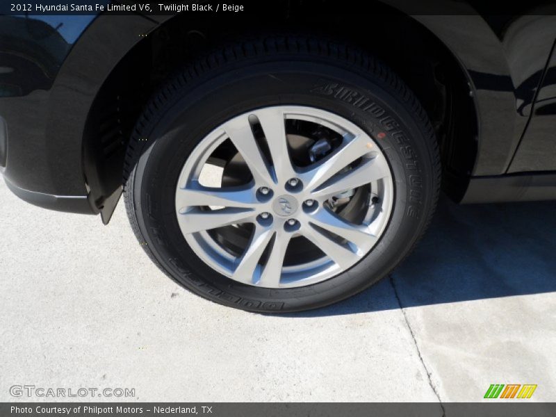 Twilight Black / Beige 2012 Hyundai Santa Fe Limited V6