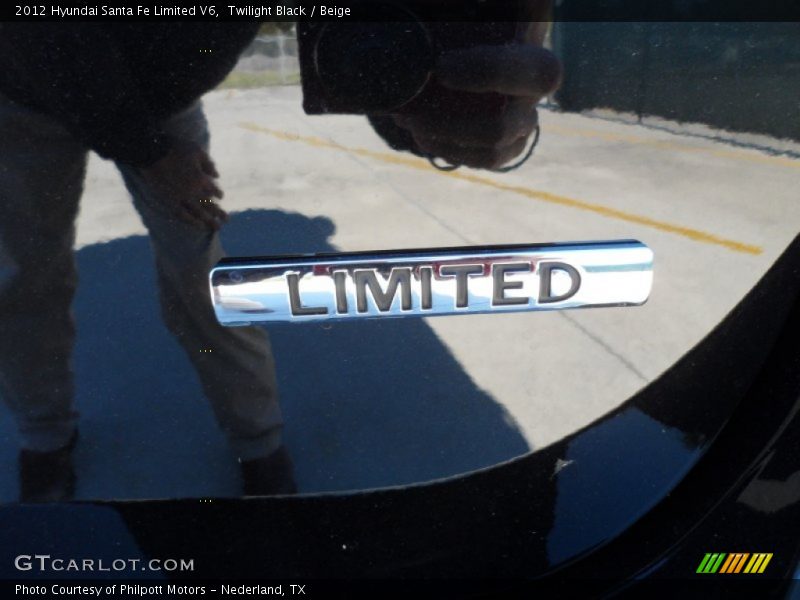 Twilight Black / Beige 2012 Hyundai Santa Fe Limited V6