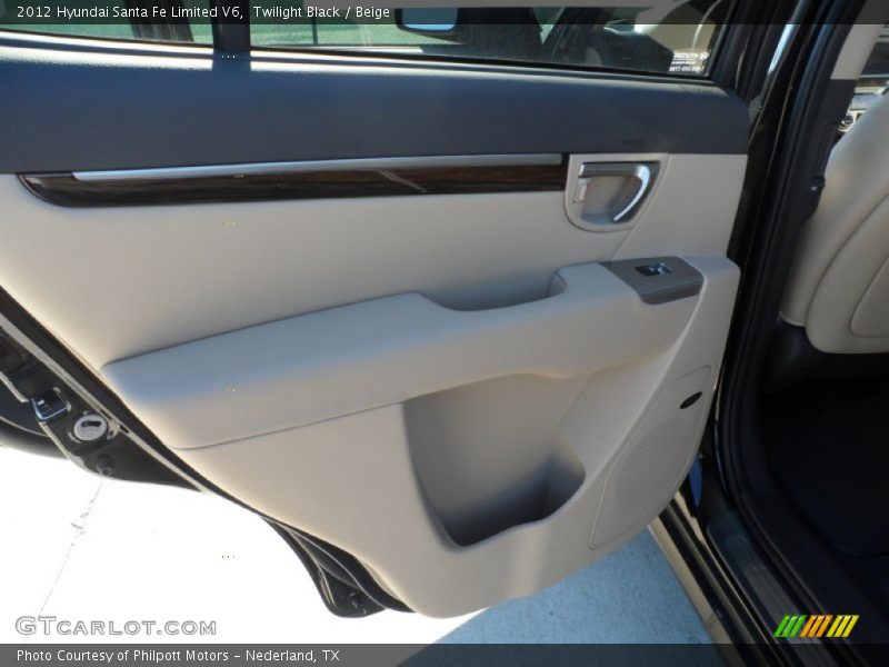 Twilight Black / Beige 2012 Hyundai Santa Fe Limited V6