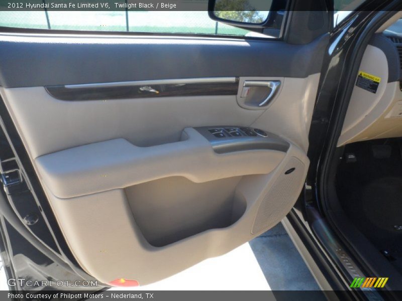Twilight Black / Beige 2012 Hyundai Santa Fe Limited V6