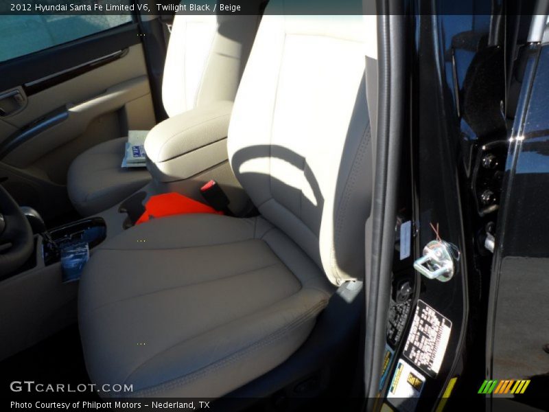 Twilight Black / Beige 2012 Hyundai Santa Fe Limited V6