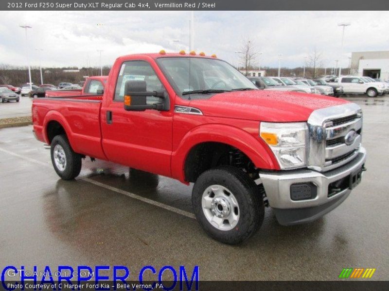 Vermillion Red / Steel 2012 Ford F250 Super Duty XLT Regular Cab 4x4