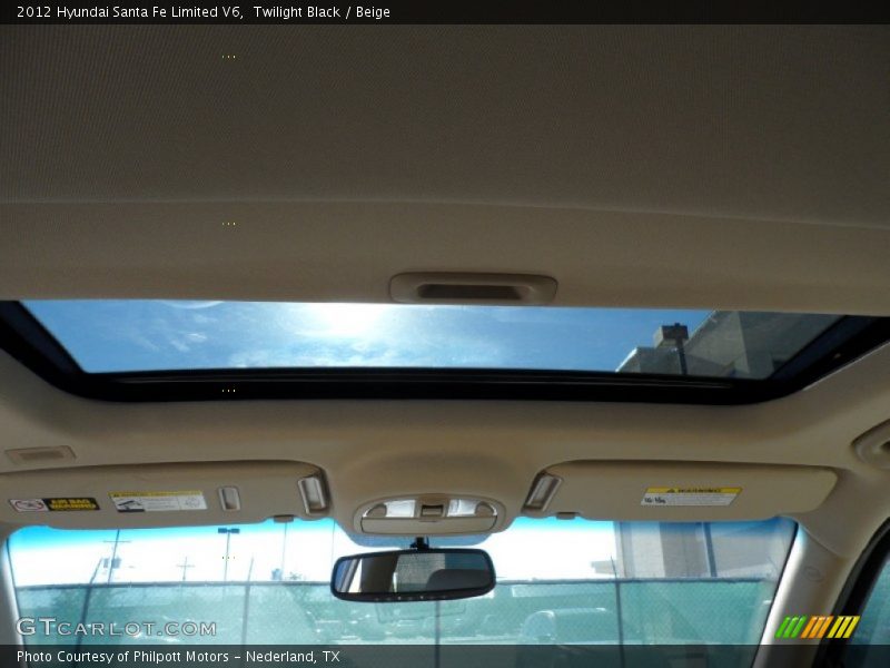 Twilight Black / Beige 2012 Hyundai Santa Fe Limited V6